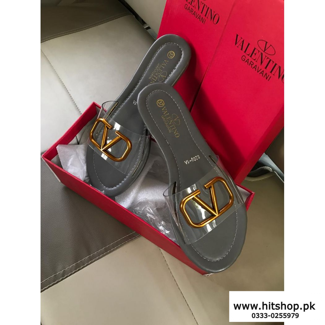 Valentino Women Fancy Slipper Grey